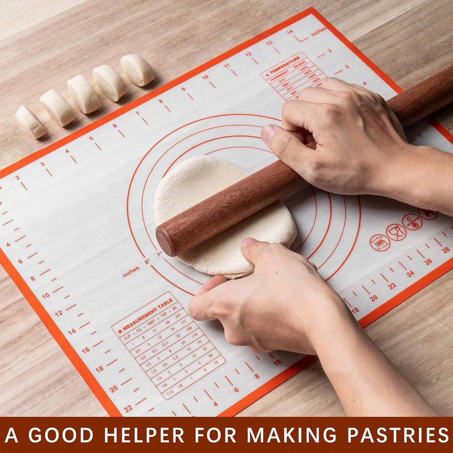 Versatile Rolling Pin for Dough - Sapele Wood Rolling Pin with Unique Hanging Hole Design - Perfect for Baking, Pies - Pastries, Elegant Wooden Rolling Pin - Your best 16 Inches French Rolling Pin Versatile Rolling Pin for Dough - Sapele Wood Rolling Pin with Unique Hanging Hole Design - Perfect for Baking, Pies - Pastries, Elegant Wooden Rolling Pin - Your best 16 Inches French Rolling Pin