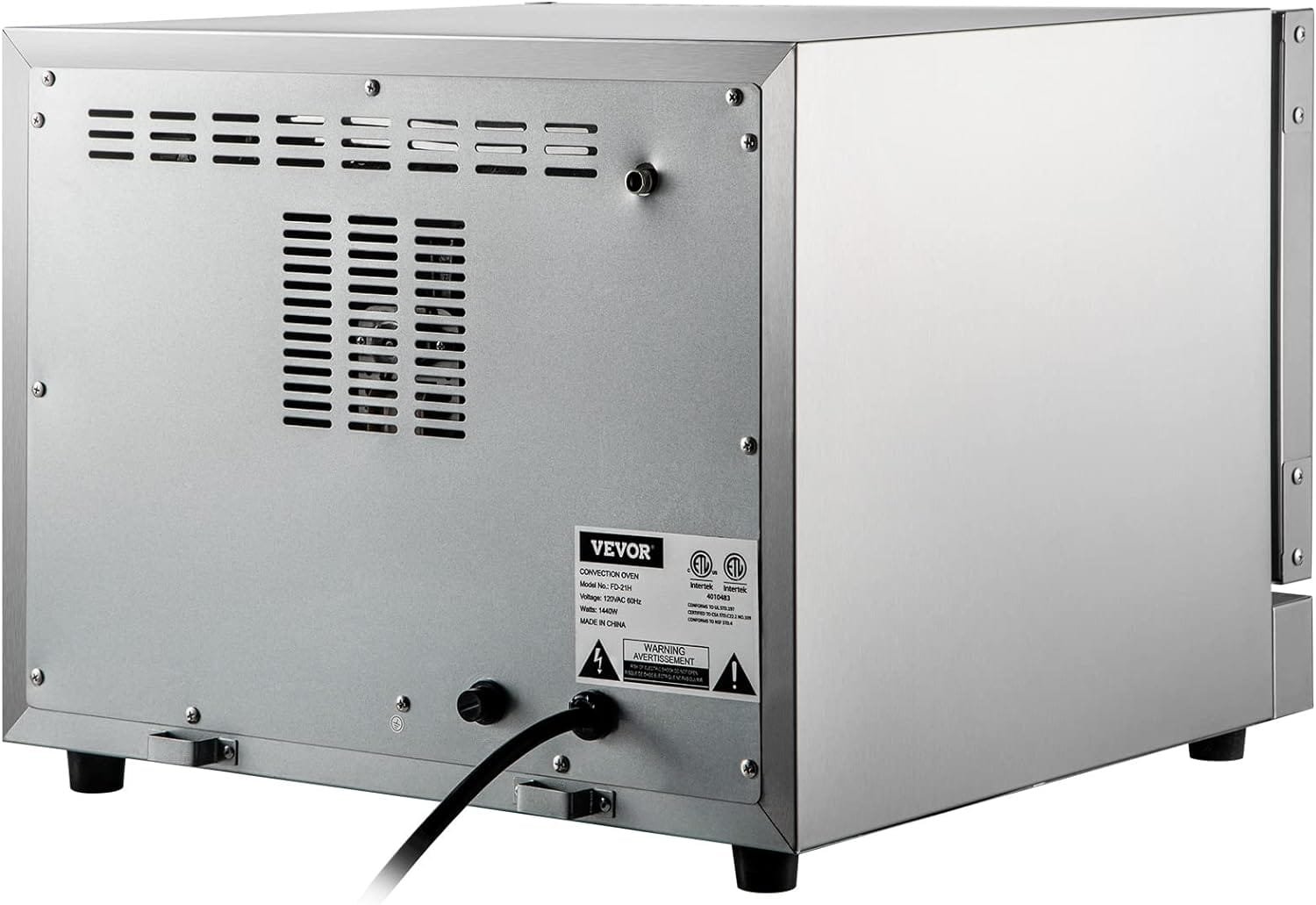 VEVOR Commercial Convection Oven, 66L/60Qt, Half-Size Conventional Oven Countertop, 1800W 4-Tier Toaster w/ Front Glass Door, Electric Baking Oven w/ Trays Wire Racks Clip Gloves, 120V VEVOR Commercial Convection Oven, 66L/60Qt, Half-Size Conventional Oven Countertop, 1800W 4-Tier Toaster w/ Front Glass Door, Electric Baking Oven w/ Trays Wire Racks Clip Gloves, 120V