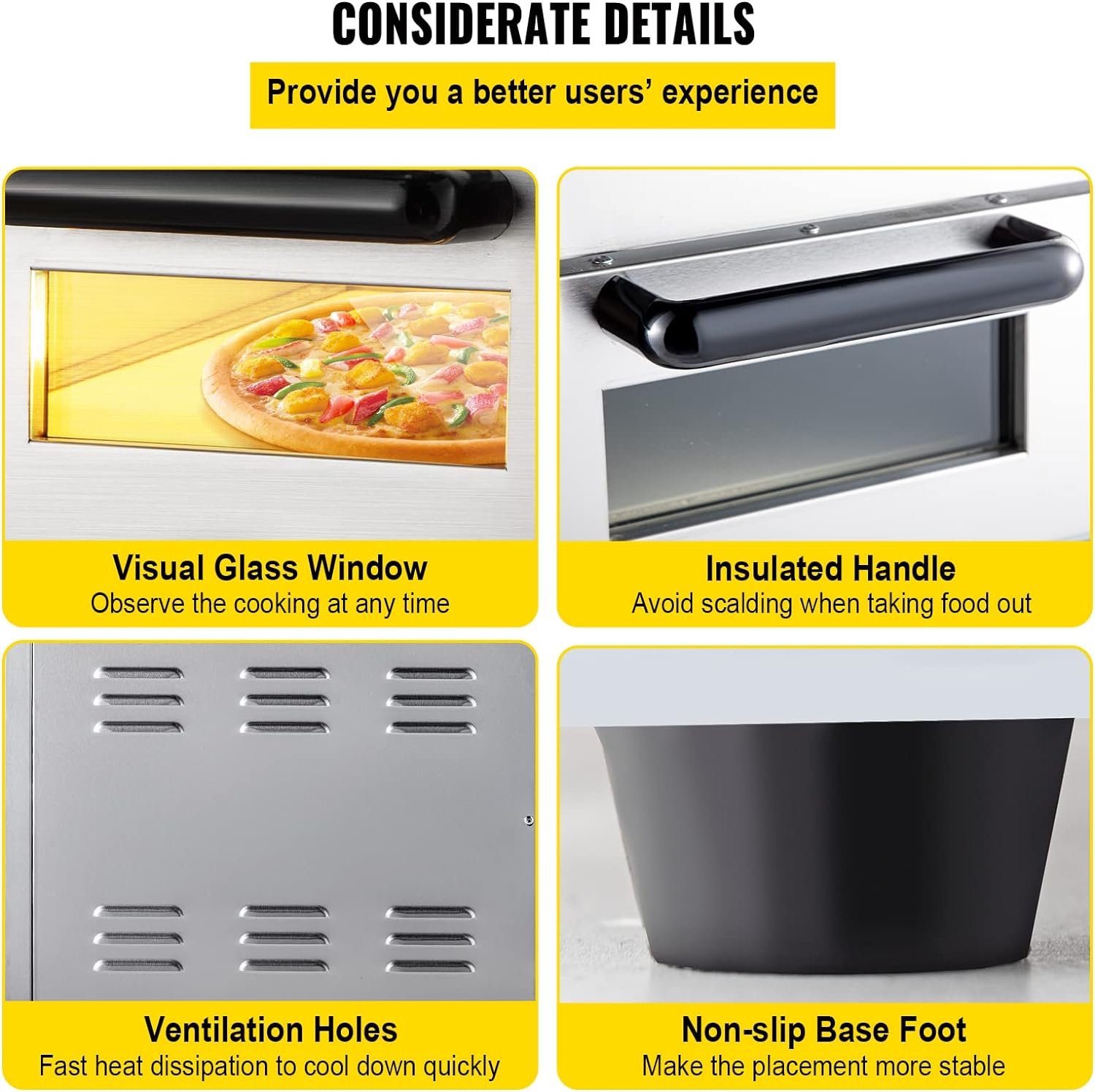 vevor-commercial-pizza-oven-countertop-14-double-deck-layer-110v-1950w-stainless-steel-electric-pizza-oven-with-stone-an - Cooking Appliance World