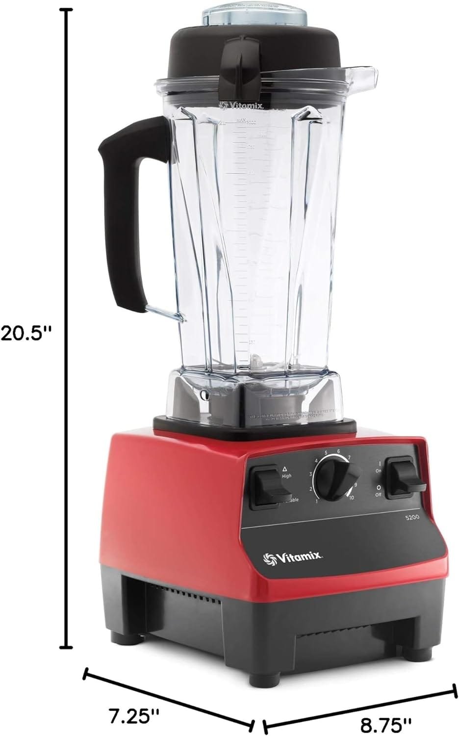 Vitamix 5200 Blender, Professional-Grade, Container, Self-Cleaning 64 oz, Black/Grey