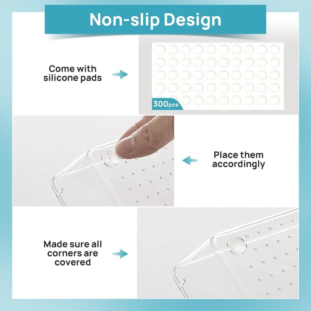 Vtopmart 66 PCS Clear Plastic Drawer Organizers Bins, 4-Size Versatile Bathroom and Vanity Organizer Trays, Non-Slip Storage Containers for Makeup, Jewelries, Bedroom,Kitchen Utensils and Office Vtopmart 66 PCS Clear Plastic Drawer Organizers Bins, 4-Size Versatile Bathroom and Vanity Organizer Trays, Non-Slip Storage Containers for Makeup, Jewelries, Bedroom,Kitchen Utensils and Office