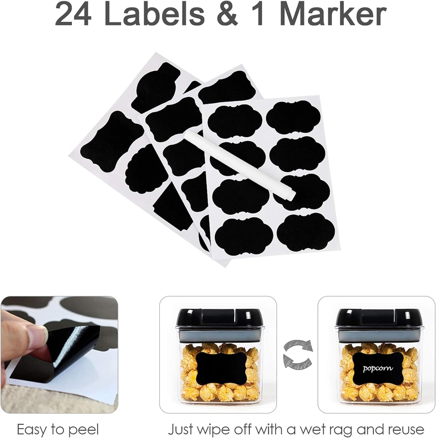 Vtopmart Airtight Food Storage Containers, 7 Pieces BPA Free Plastic Cereal Containers with Easy Lock Lids, for Kitchen Pantry Organization and Storage, Include 24 Labels Vtopmart Airtight Food Storage Containers, 7 Pieces BPA Free Plastic Cereal Containers with Easy Lock Lids, for Kitchen Pantry Organization and Storage, Include 24 Labels