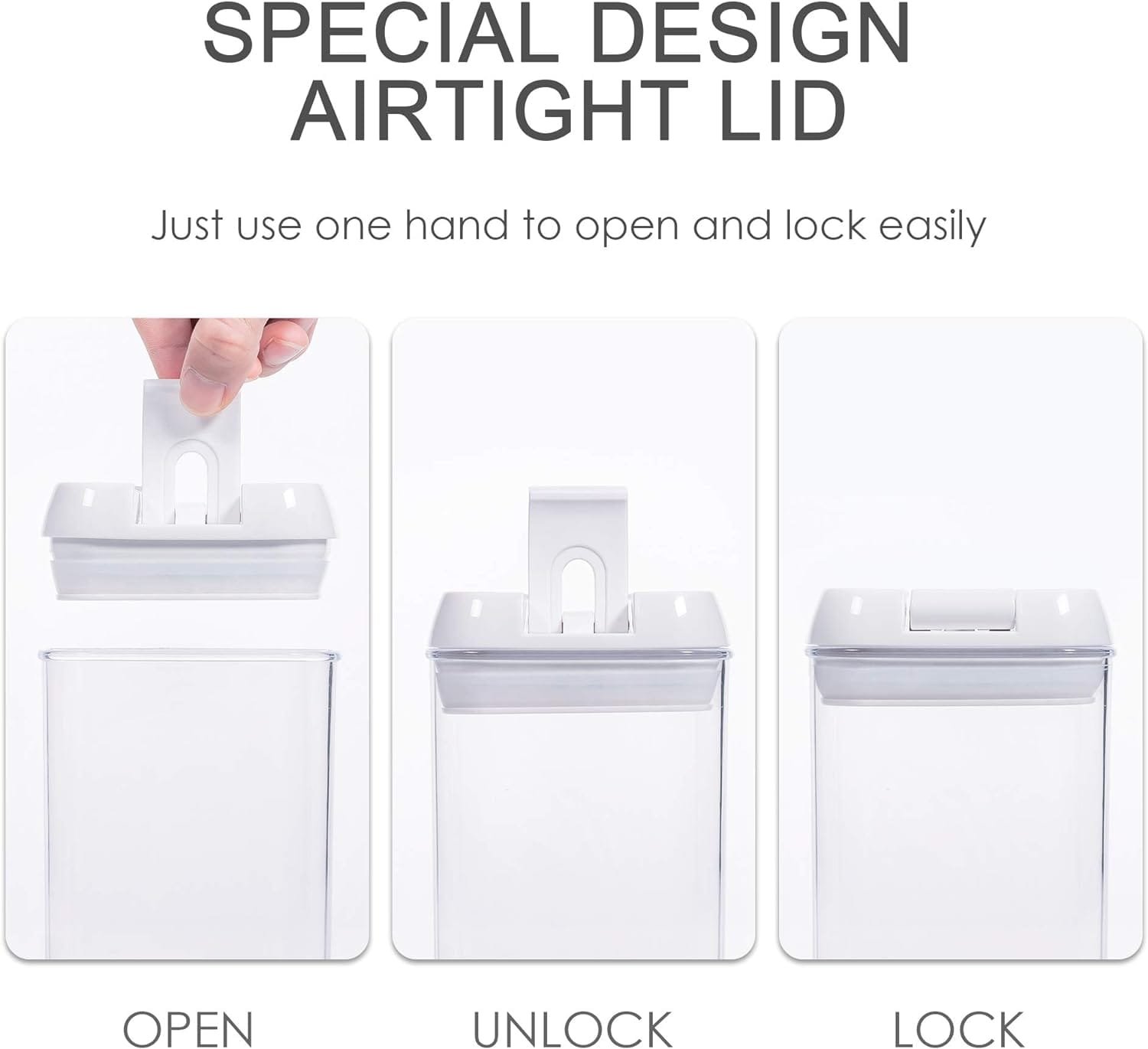 Vtopmart Airtight Food Storage Containers, 7 Pieces BPA Free Plastic Cereal Containers with Easy Lock Lids, for Kitchen Pantry Organization and Storage, Include 24 Labels Vtopmart Airtight Food Storage Containers, 7 Pieces BPA Free Plastic Cereal Containers with Easy Lock Lids, for Kitchen Pantry Organization and Storage, Include 24 Labels