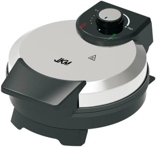 Waffle Maker Stainless Steel with Adjustable Temperature Control, Non-Stick Plates and Cool Touch Handle, Makes 8 Waffles