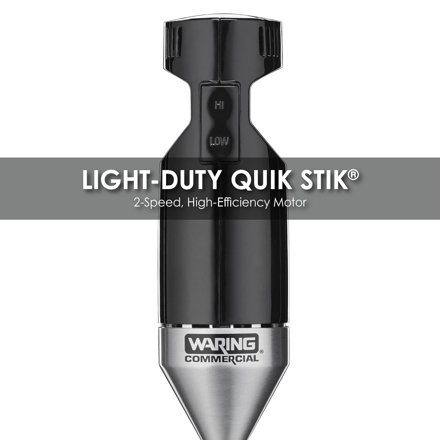 Waring Commercial Quik Stix Light Duty Stick Immersion Hand Held Blender, 7 Fixed Sealed Shaft, Steel Blade, 2 Speed, Professional Restaurant Foodservice Grade, 3 Gallon, 120V 100W, WSB35, Black Waring Commercial Quik Stix Light Duty Stick Immersion Hand Held Blender, 7 Fixed Sealed Shaft, Steel Blade, 2 Speed, Professional Restaurant Foodservice Grade, 3 Gallon, 120V 100W, WSB35, Black