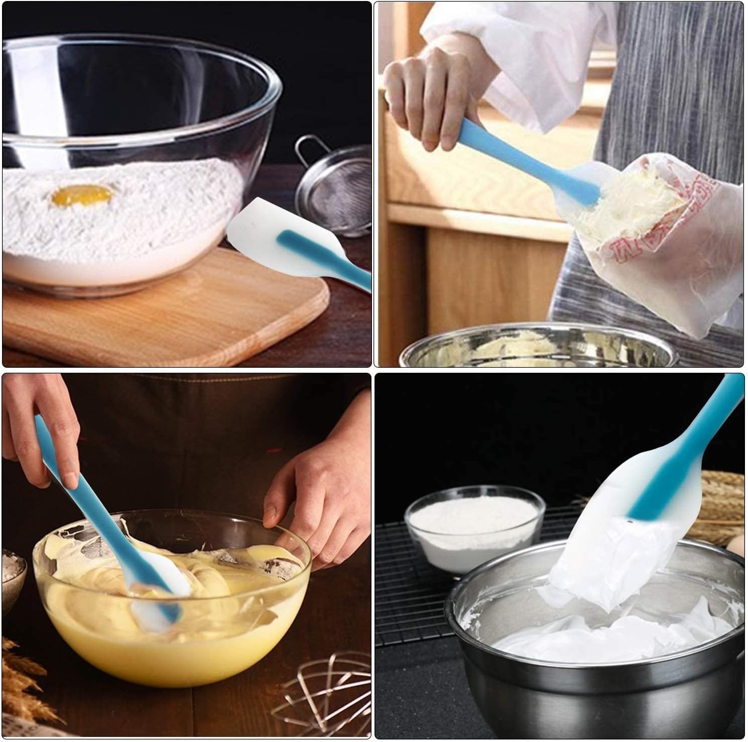 WERTIOO Springform Pan set, (4/7/9) Set of 3 Round Baking Pans, Nonstick Leakproof Cake Pan Bakeware Cheesecake Pan with 50 Pcs Parchment Paper Liners and 1 Silicone Spatula