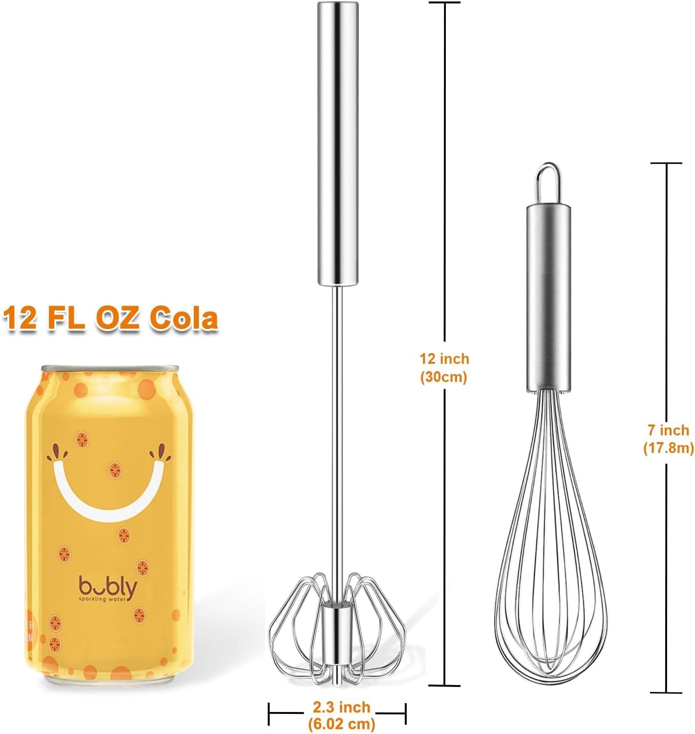 Whisks for Cooking, Semi automatic whisk, Hand push whisk, Stainless Steel Whisk for Blending, Whisking, Beating and Stirring, Balloon Wire Whisk, 2Pcs(1*wire whisk+ 1*semi-automatic whisk) Whisks for Cooking, Semi automatic whisk, Hand push whisk, Stainless Steel Whisk for Blending, Whisking, Beating and Stirring, Balloon Wire Whisk, 2Pcs(1*wire whisk+ 1*semi-automatic whisk)