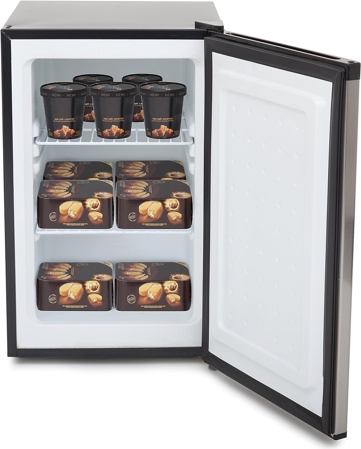 Whynter CUF-112SS Mini, 1.1 Cubic Foot Energy Star Rated Small Upright Freezer with Lock, Stainless Steel Whynter CUF-112SS Mini, 1.1 Cubic Foot Energy Star Rated Small Upright Freezer with Lock, Stainless Steel