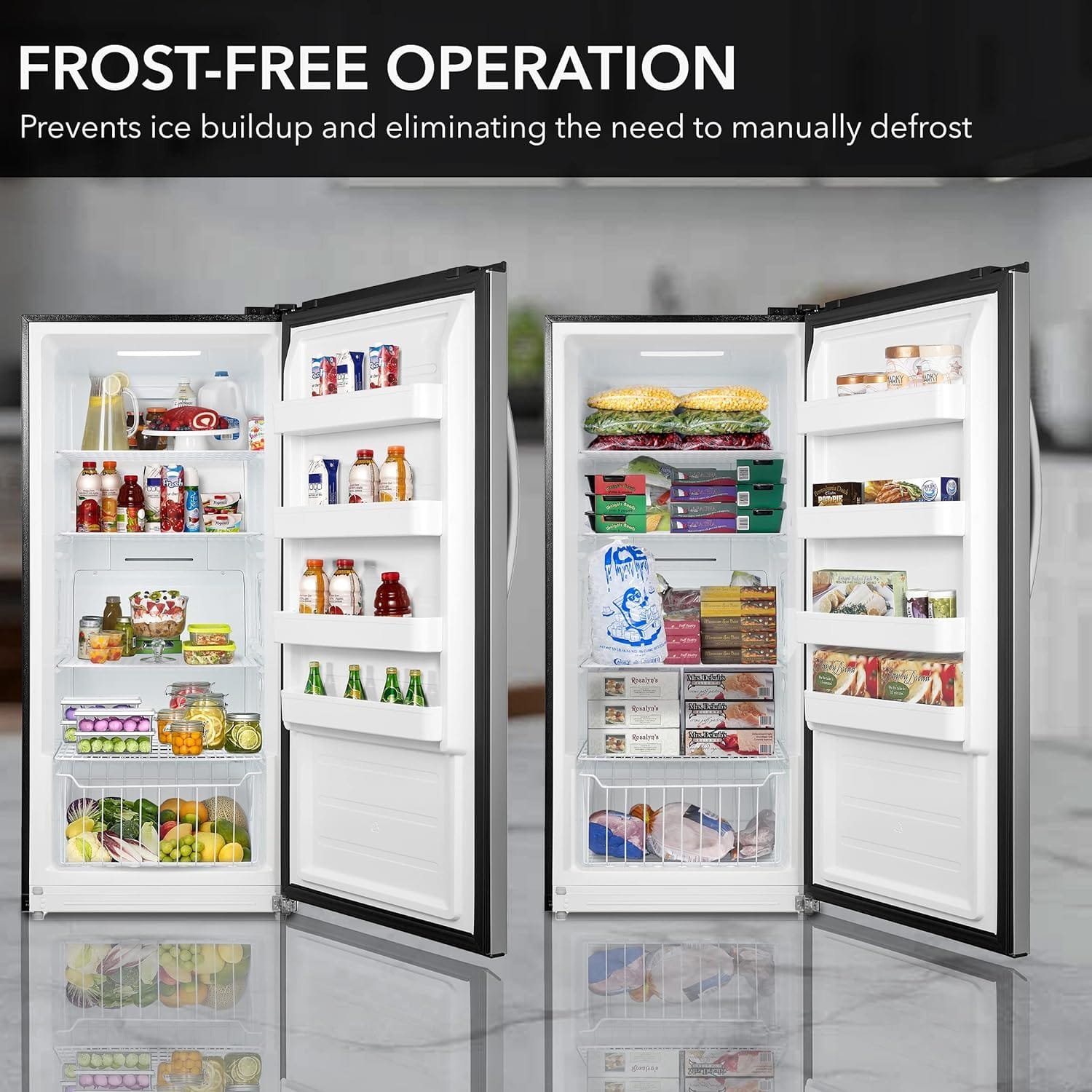 Whynter UDF-139SS/UDF-139SSa 13.8 cu.ft. Energy Star Digital Upright Convertible Deep Freezer/Refrigerator – Stainless Steel Whynter UDF-139SS/UDF-139SSa 13.8 cu.ft. Energy Star Digital Upright Convertible Deep Freezer/Refrigerator – Stainless Steel