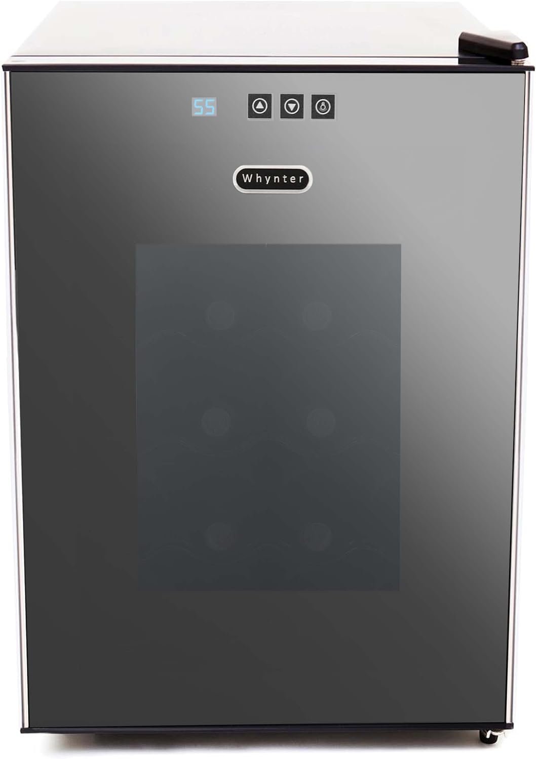 Whynter WC-201TD/WC-201TDa 20 Bottle Freestanding Thermoelectric Wine Cooler with Mirror Glass Door,Black