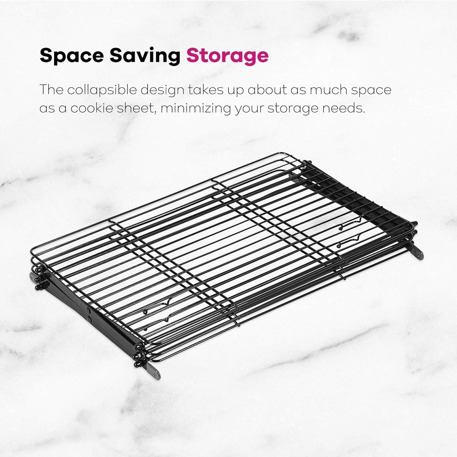 Wilton 3-Tier Folding Cooling Grid - Cool Dozens of Cookies or Treats on an Expandable Cooling Rack, Collapse for Easy Storage, 10 x 16-Inch