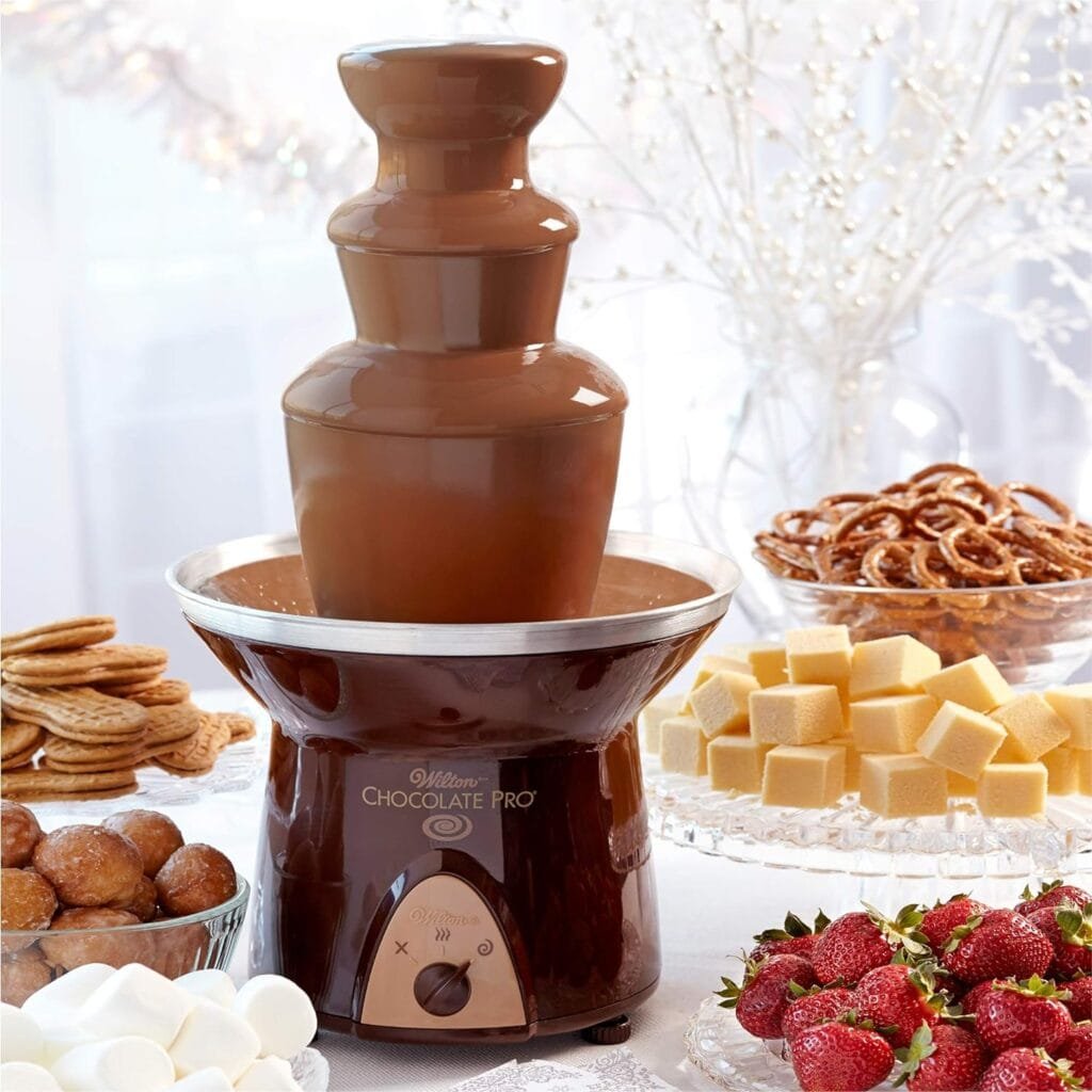 Wilton Chocolate Pro Chocolate Fountain and Fondue Fountain - Designed to Keep Chocolate Melted for Easy Treat Dipping, 3-Tier, 16-Inches Tall, 4-lb Capacity