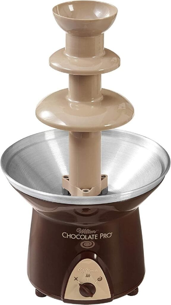 Wilton Chocolate Pro Chocolate Fountain and Fondue Fountain - Designed to Keep Chocolate Melted for Easy Treat Dipping, 3-Tier, 16-Inches Tall, 4-lb Capacity