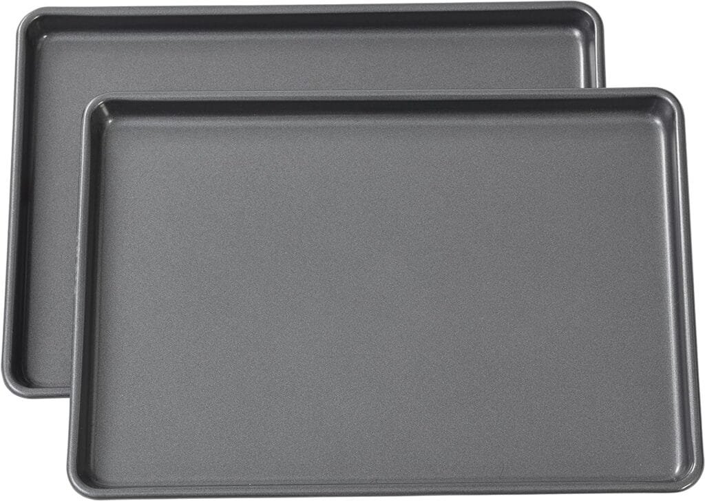 Wilton Easy Layers Sheet Cake Pan, Rectangle Sheet Pan, 2-Piece Baking Sheets Set, Steel Wilton Easy Layers Sheet Cake Pan, Rectangle Sheet Pan, 2-Piece Baking Sheets Set, Steel