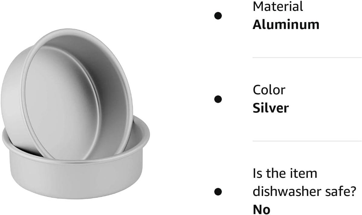 Wilton Small and Tall Aluminum 2 x 6-inch Layer Cake Pan Set, 2- Piece