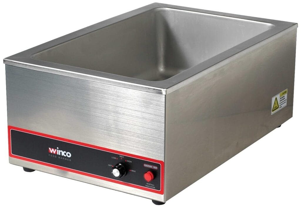Winco FW-S500 Commercial Portable Steam Table Food Warmer 120V 1200W,Stainless Steel,Large Winco FW-S500 Commercial Portable Steam Table Food Warmer 120V 1200W,Stainless Steel,Large