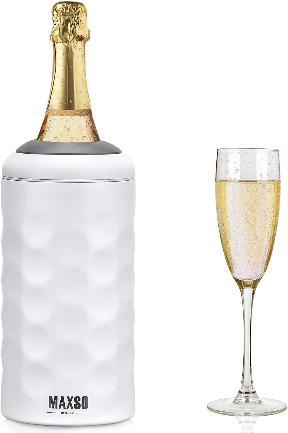 Wine Chiller Single Bottle Stainless Steel Iceless Cooler insulated Wine Bottle Keep Wine Cold up to 6 Hours Fits Most Wine Bottles Gift for Wine Lovers Rapid and Portable