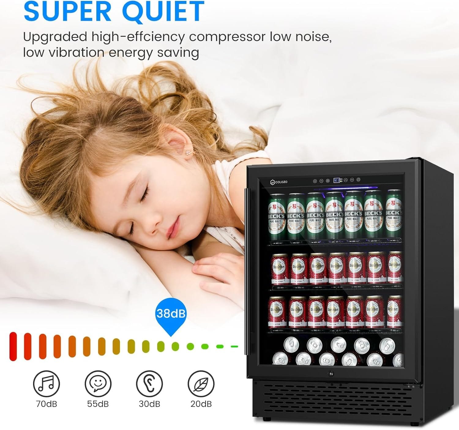 Wine Cooler Beverage Refrigerator 24 inch 18 Bottles  57 Cans Beverage Fridge Dual Zone Wine Cooler Lockable Freestanding for Drink Bar Kitchen Cabinet Commercial, Stainless Steel black