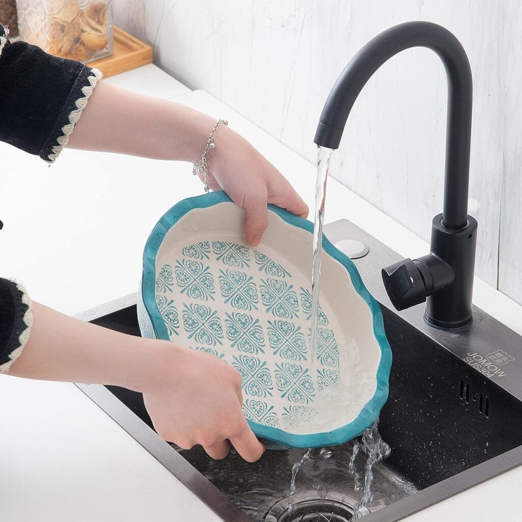 Wisenvoy Pie Pan Ceramic Pie Dish Blue Pie Plate Porcelain Deep Dish Pie Pan Non-Stick Pie Pans