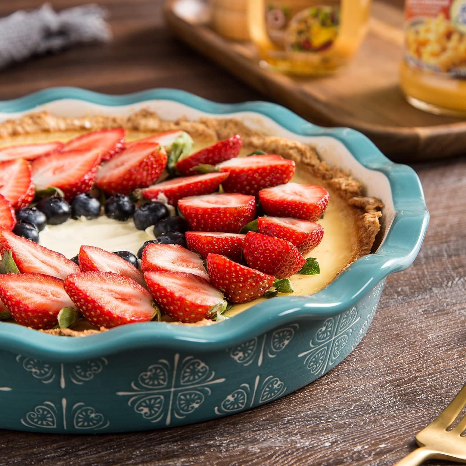 wisenvoy-pie-pan-ceramic-pie-dish-blue-pie-plate-porcelain-deep-dish-pie-pan-non-stick-pie-pans-2 - Cooking Appliance World