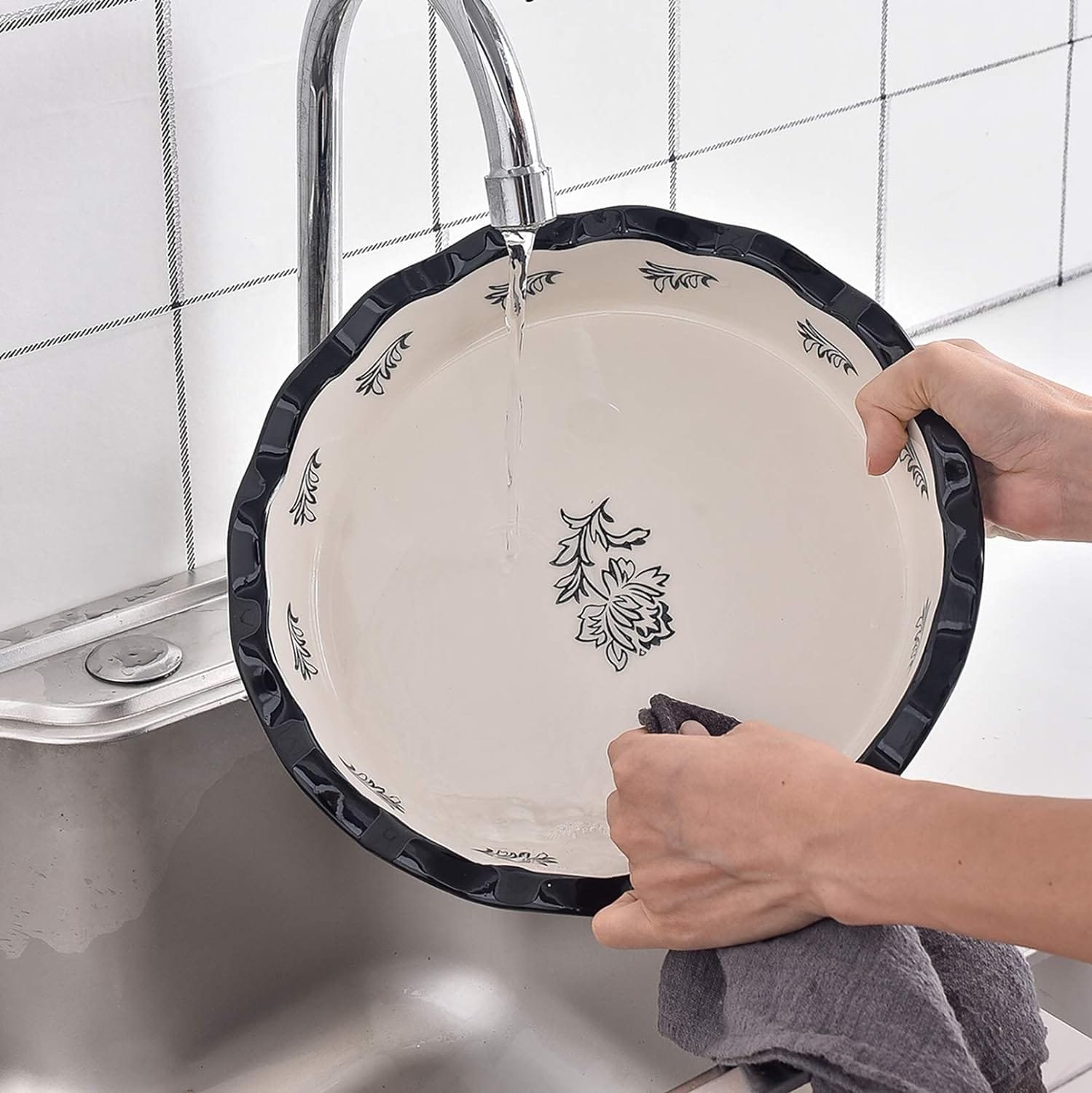 Wisenvoy Pie Pan Ceramic Pie Dish Pie Plate Deep Dish Pie Pan Non-Stick Pie Pans for Baking Pie Pans Pie Dishes