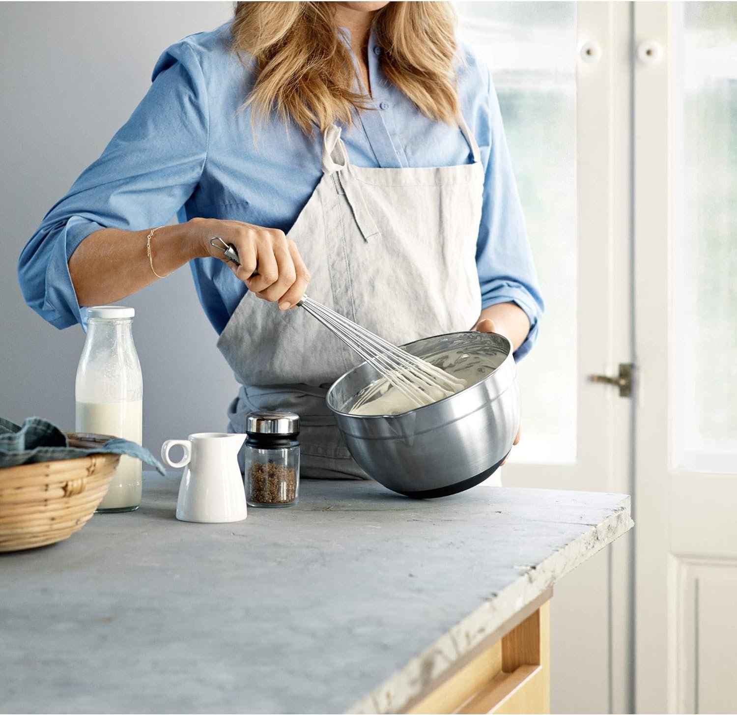 WMF Flexi Whisk 27 cm Profi Plus Cromargan Stainless Steel Silicone Partly Matt