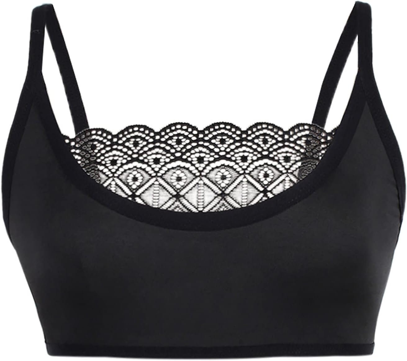 Womens Lace Splicing Camisole Solid Colour Blouse Slim Bodysuit Sexy Open Neck Tank Tops Casual Comfort Tops