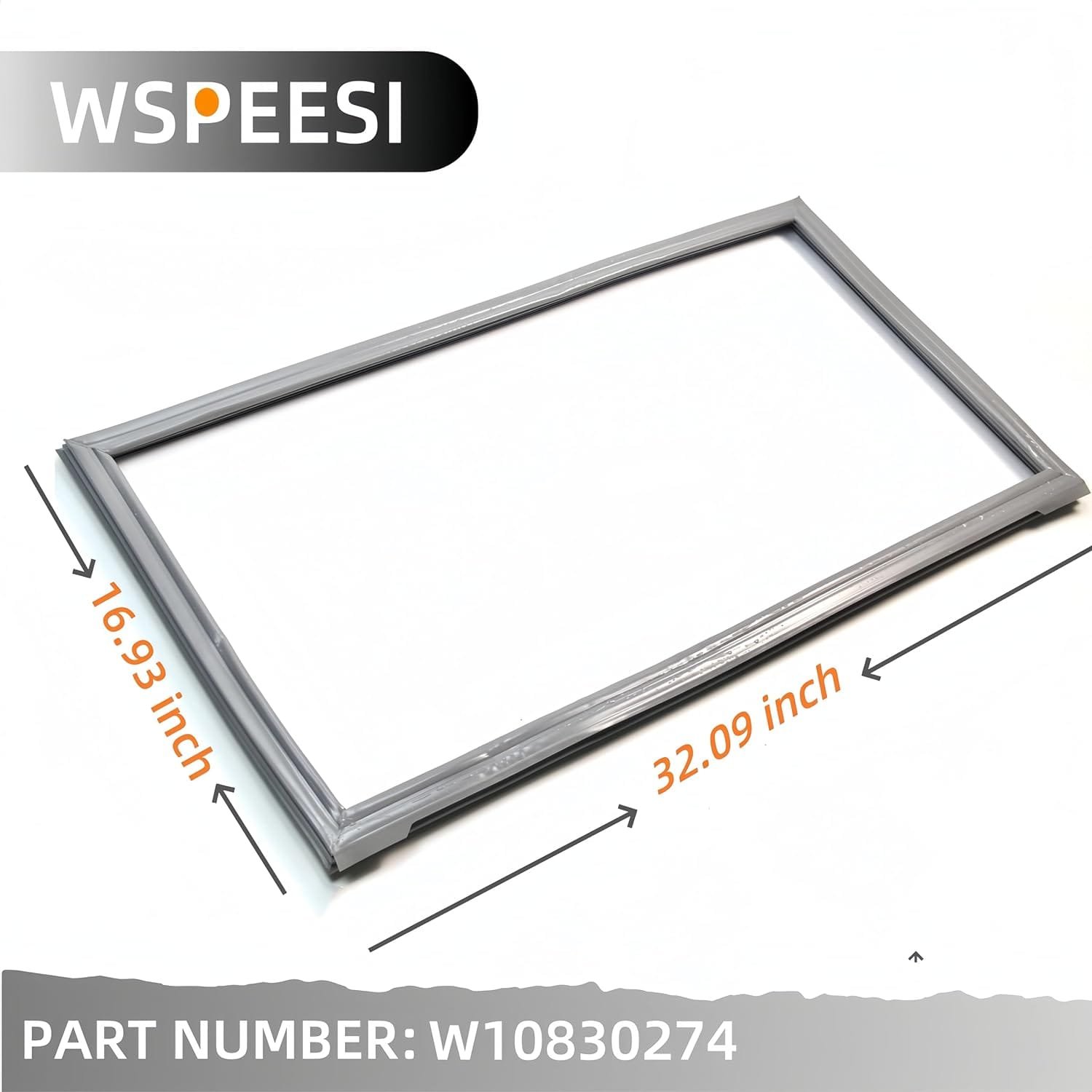 WSPEESI W10830274 Refrigerator French door gasket is suitable for Whirlpool refrigerator door gasket replacement, Part number W10830274 (AP6027236) replacing W10443273, 4454925, PS11759518, W10294127. WSPEESI W10830274 Refrigerator French door gasket is suitable for Whirlpool refrigerator door gasket replacement, Part number W10830274 (AP6027236) replacing W10443273, 4454925, PS11759518, W10294127.