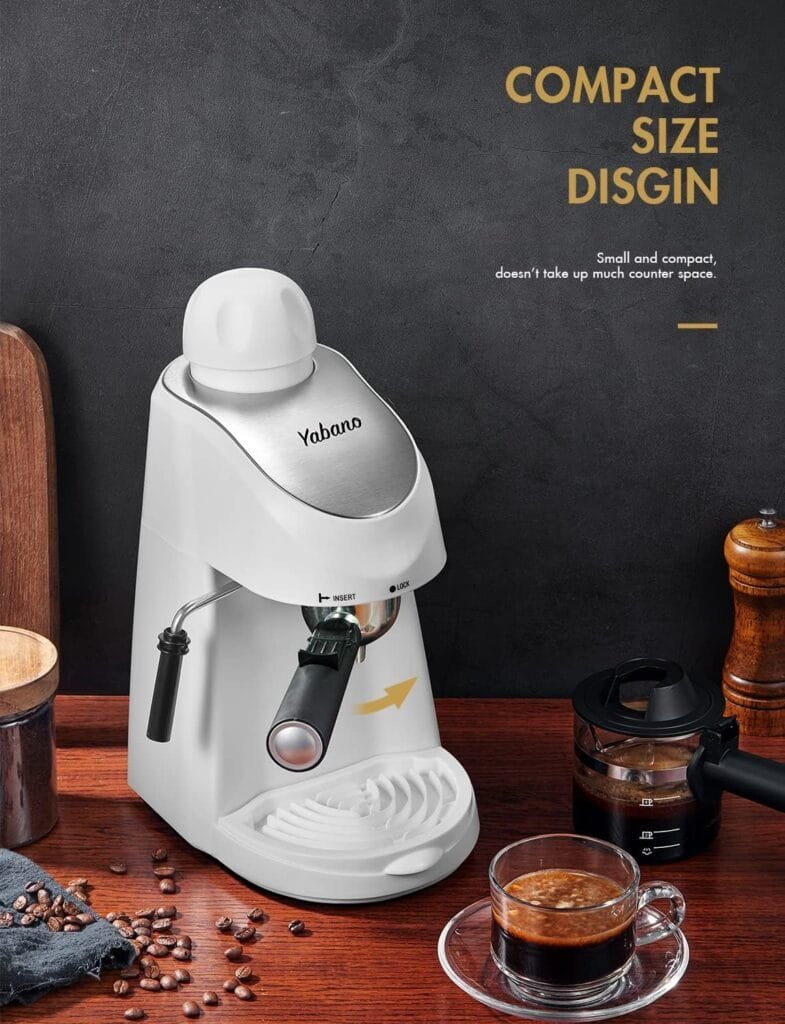 Yabano Espresso Machine, 3.5Bar Espresso Coffee Maker, Espresso and Cappuccino Machine with Milk Frother, Espresso Maker with Steamer (Green)