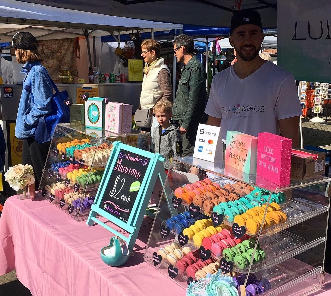 YBSVO 3 Tray Commercial Countertop Bakery Display Case with Rear Doors - 21 x 17 3/4 x 16 1/2