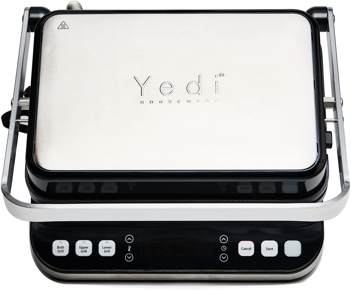 Yedi Total Package 6-in-1 Digital Indoor Grill, Waffle Maker, Panini Press, Griddle, with Deluxe Accessory Kit