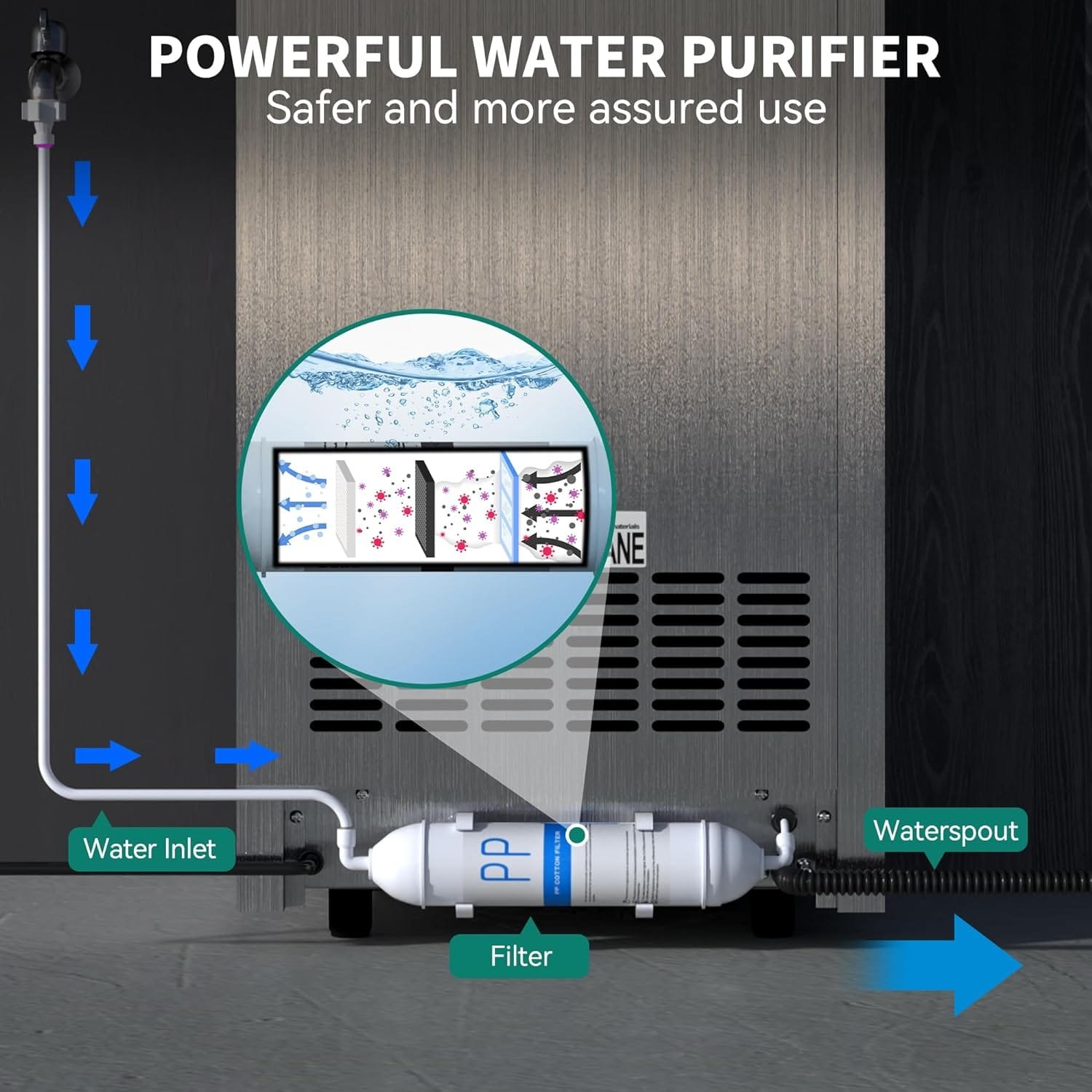 YITAHOME Upgraded Commercial Ice Maker Machine 100lbs/24h with 33lbs Storage Bin, Stainless Steel Ice Scoop, Blue Light, Freestanding Ice Machine Water Bottle for Home, Restaurants, Bars YITAHOME Upgraded Commercial Ice Maker Machine 100lbs/24h with 33lbs Storage Bin, Stainless Steel Ice Scoop, Blue Light, Freestanding Ice Machine Water Bottle for Home, Restaurants, Bars