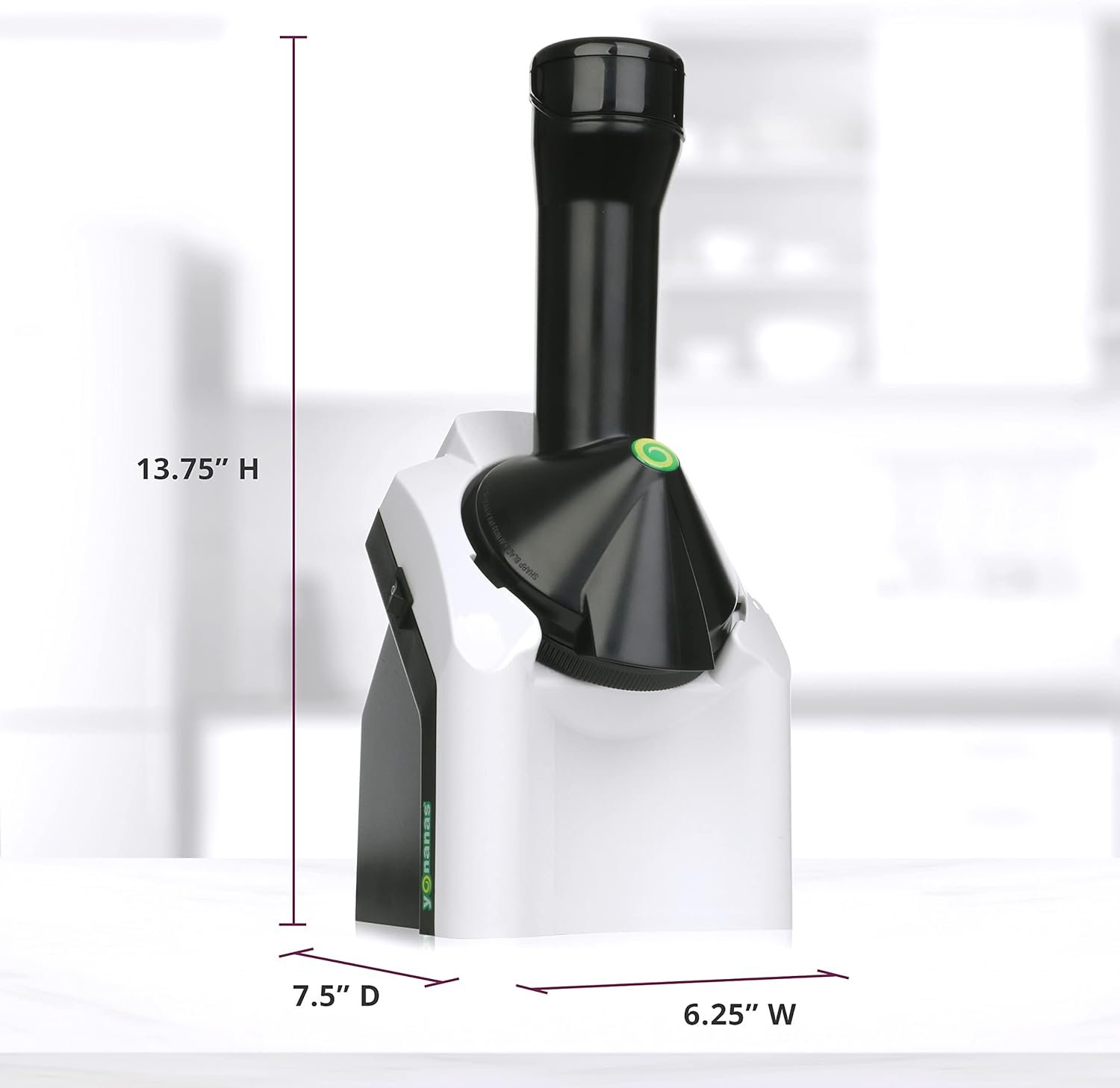 Yonanas 902WH Classic Vegan, Dairy-Free Frozen Fruit Soft Serve Maker, Includes 36 Recipes, 200-Watts, White