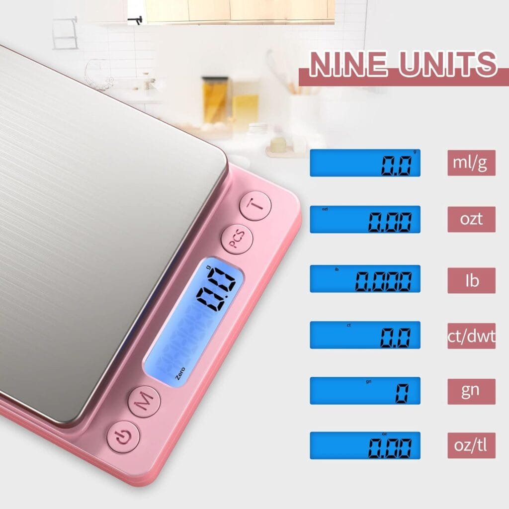 YONCON 3000g Digital Kitchen Food Scale with 0.1g Accuracy, Tare Function, and LCD Display - For Cooking, Baking, and Jewelry YONCON 3000g Digital Kitchen Food Scale with 0.1g Accuracy, Tare Function, and LCD Display - For Cooking, Baking, and Jewelry