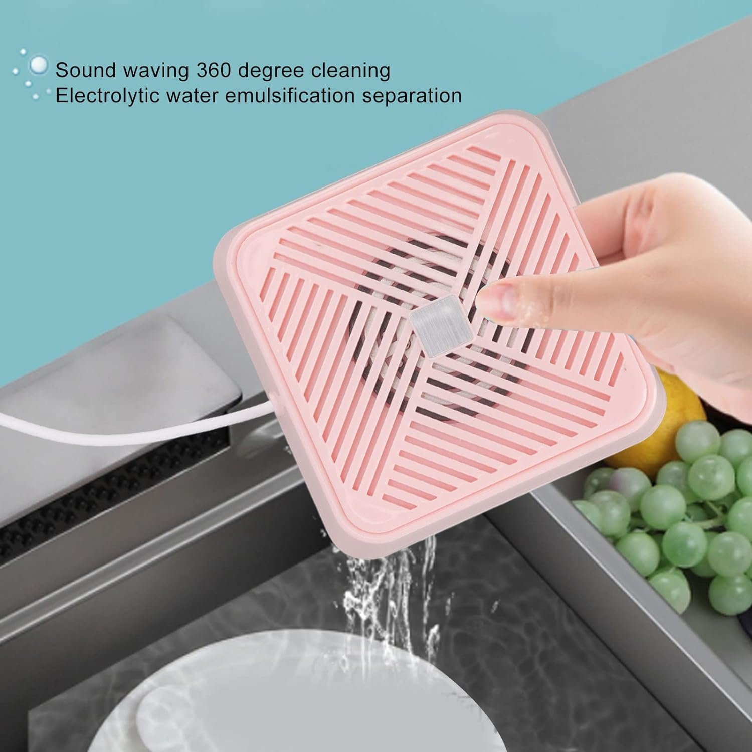 YOUTHINK Mini Dishwasher, IP67 Waterproof Dishwasher Portable Automatic Shutdown Dish Washing Machine USB Powered Wshing Tools for Dishware Fruit Vegetable (Pink) YOUTHINK Mini Dishwasher, IP67 Waterproof Dishwasher Portable Automatic Shutdown Dish Washing Machine USB Powered Wshing Tools for Dishware Fruit Vegetable (Pink)