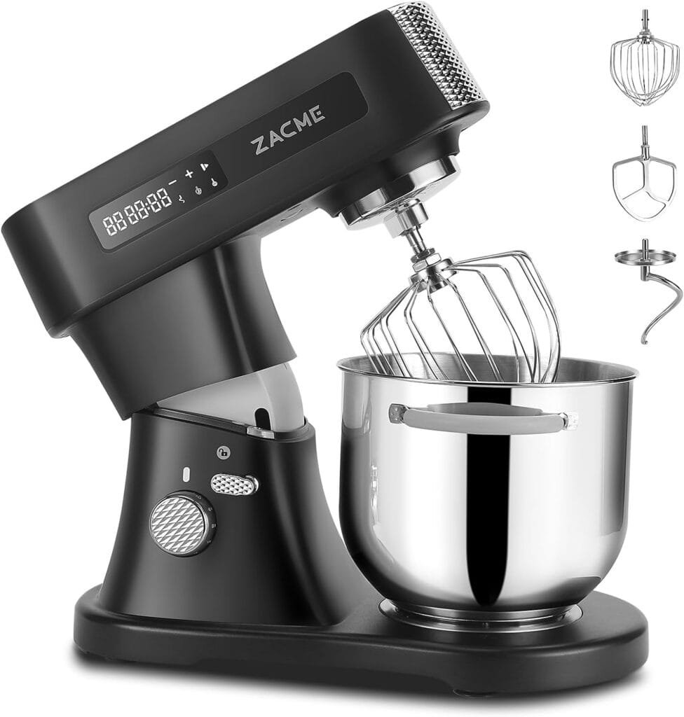 ZACME 8.4QT Commercial Stand Mixer 800W with NSF Certified and Aluminum die casting, Kitchen Electric Mixer Metal Food Mixer with Stainless Steel 8L Bowl, Dough Hook, Whisk and Beater