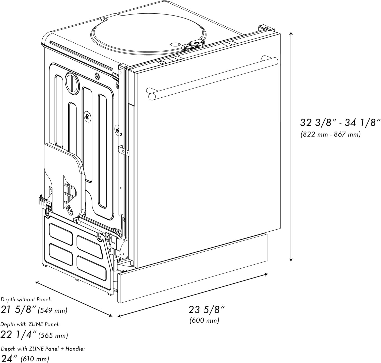 ZLINE 24 in. Top Control Dishwasher in Copper with Stainless Steel Tub ZLINE 24 in. Top Control Dishwasher in Copper with Stainless Steel Tub