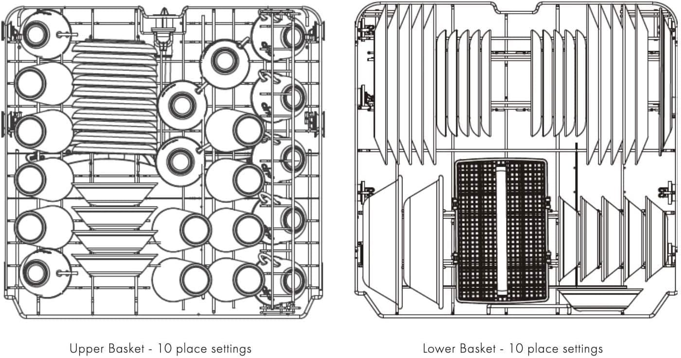 ZLINE 24 in. Top Control Dishwasher in Custom Panel Ready with Stainless Steel Tub