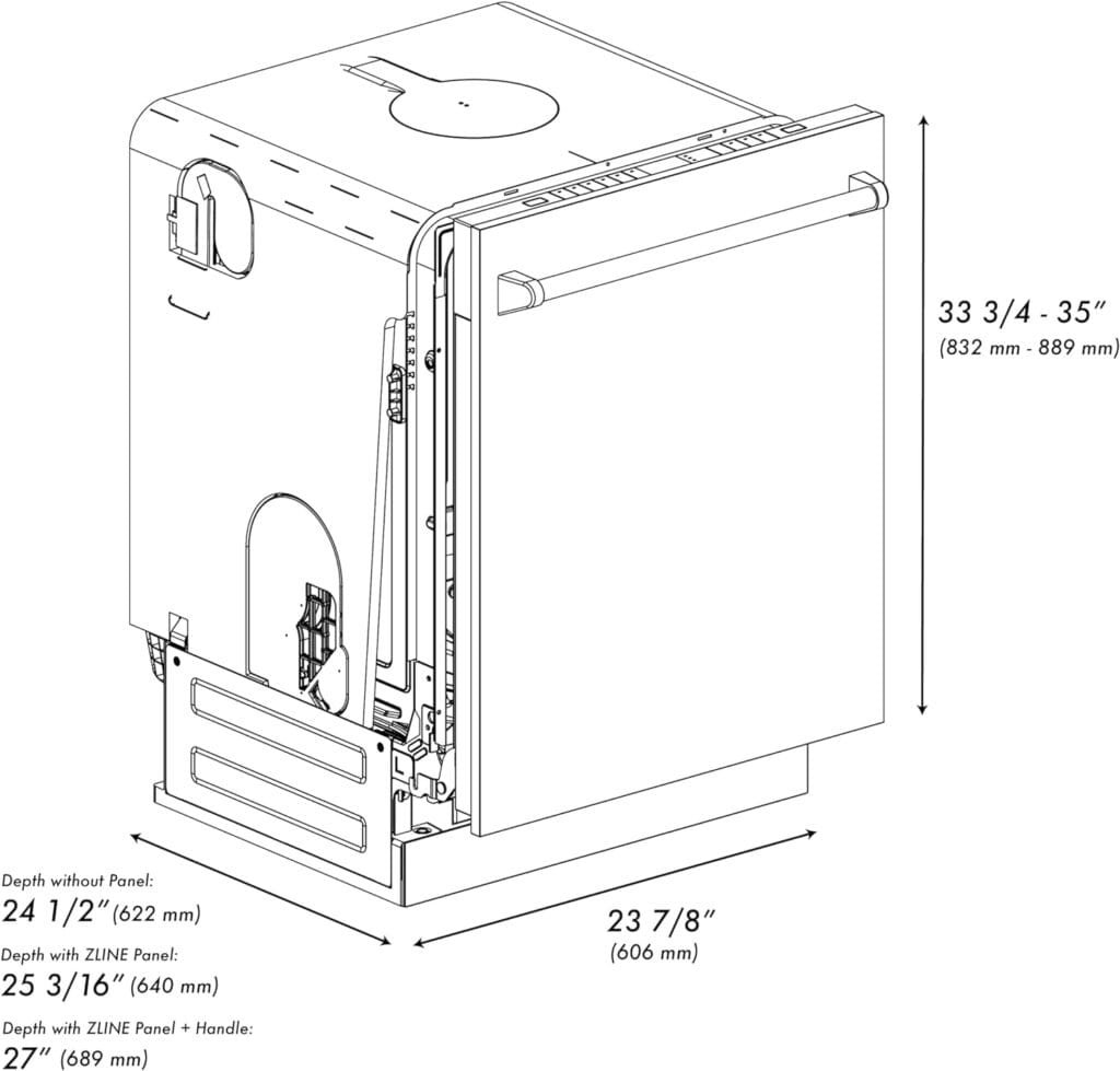 ZLINE 24 Monument Series 3rd Rack Top Touch Control Dishwasher in Stainless Steel with Stainless Steel Tub (DWMT-304-24) ZLINE 24 Monument Series 3rd Rack Top Touch Control Dishwasher in Stainless Steel with Stainless Steel Tub (DWMT-304-24)