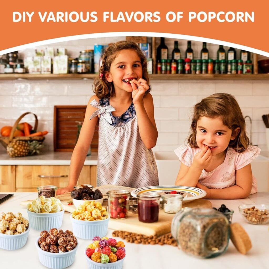 ZOETOUCH Popcorn Popper Machine 1200W Electric Hot Air Popcorn Maker with Measuring Cup  Butter Melting Tray, High Popping Rate, 2 Min Fast Making Popcorn Healthy Oil Free for Home Kids Movie Night