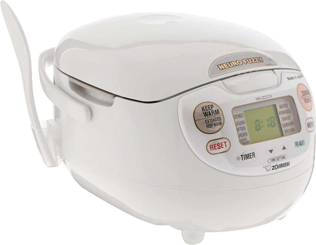 Zojirushi NS-ZCC10 Neuro Fuzzy Cooker, 5.5-Cup uncooked rice / 1L, White Zojirushi NS-ZCC10 Neuro Fuzzy Cooker, 5.5-Cup uncooked rice / 1L, White