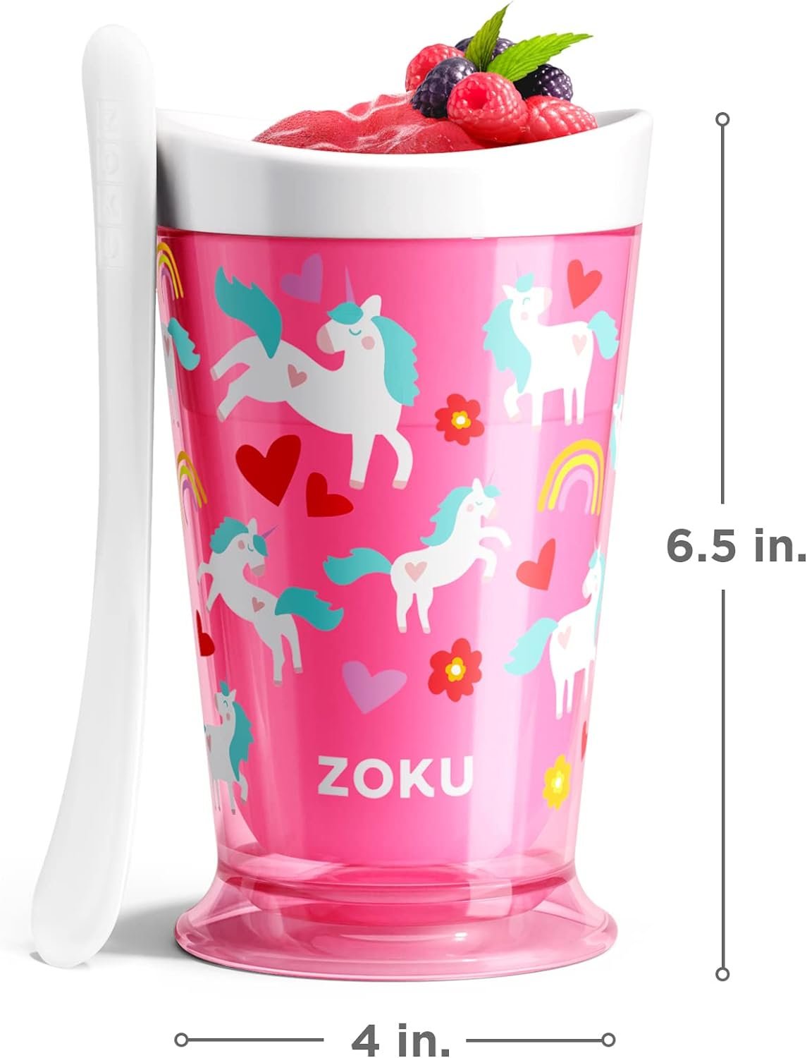 ZOKU Original Slush and Shake Maker, Compact Make and Serve Cup with Freezer Core Creates Single-Serving Smoothies, Slushies and Milkshakes in Minutes, BPA-free, Blue