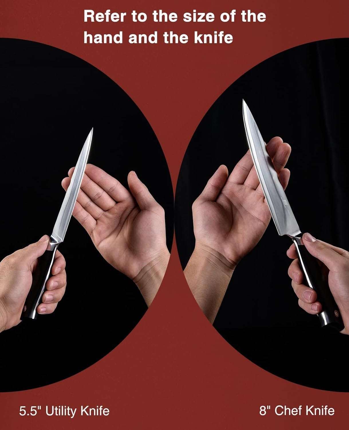 ZongChuan 8C Beginner Chef Ideal Series-Damascus Kitchen Knife Set 2pc,8 Chef Knife and 5.5 Utility Knife,High Carbon Stainless Steel,5-Star Sharp Standard,Black Ergonomic G10 Handle,Loves Gift Box ZongChuan 8C Beginner Chef Ideal Series-Damascus Kitchen Knife Set 2pc,8 Chef Knife and 5.5 Utility Knife,High Carbon Stainless Steel,5-Star Sharp Standard,Black Ergonomic G10 Handle,Loves Gift Box