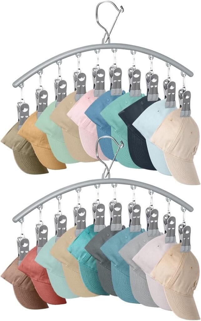 ZURLEFY Closet Systems Organizers and Storage for Small Closets, 20 Clips Room Jeans Organization for Closet, Portable Closets for Hanging Clothes (26-06)