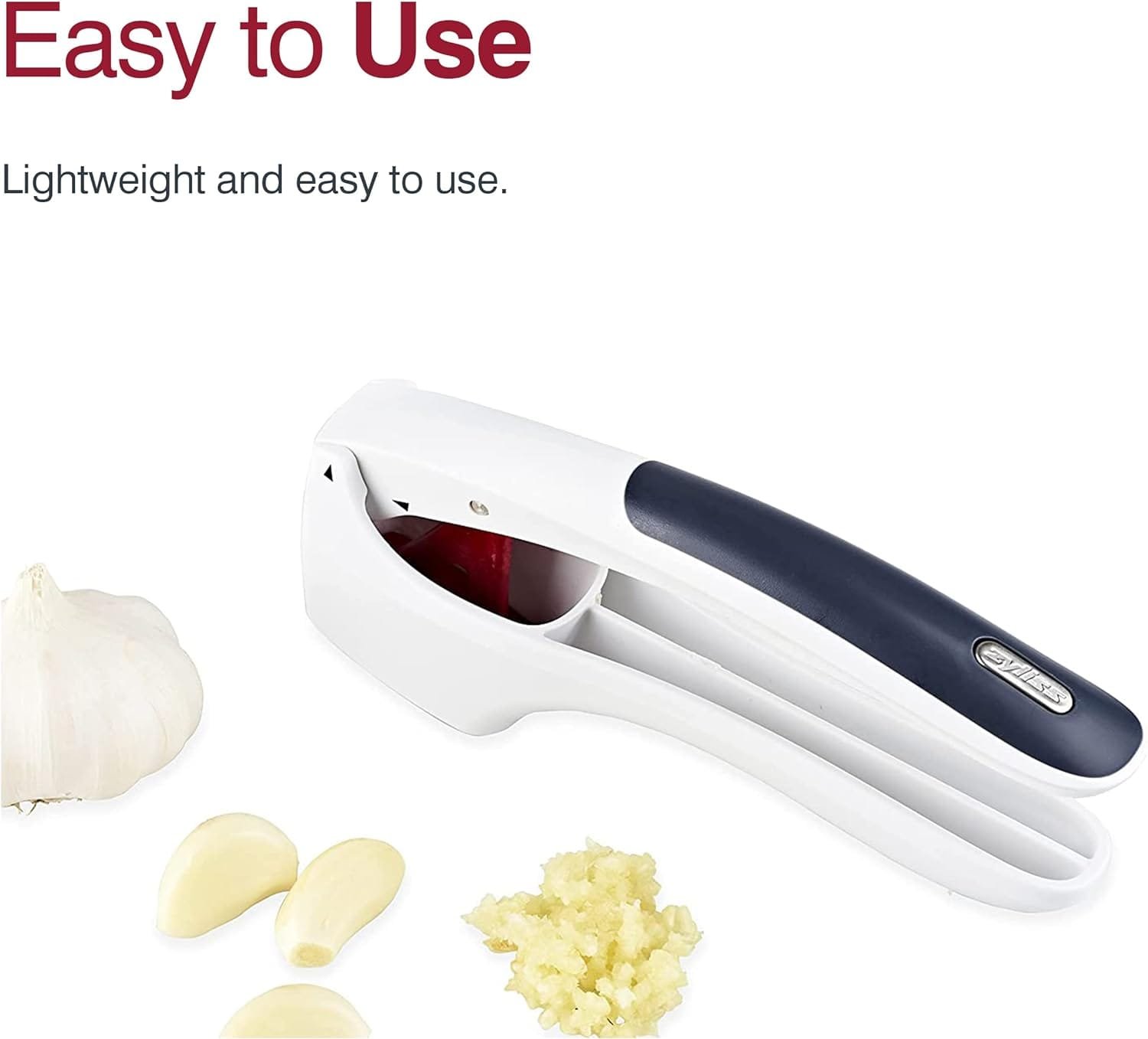 Zyliss Easy Clean Garlic Press - Lightweight, Easy-to-Use Garlic Mincer  Crusher for Food Prep  Kitchen Accessories