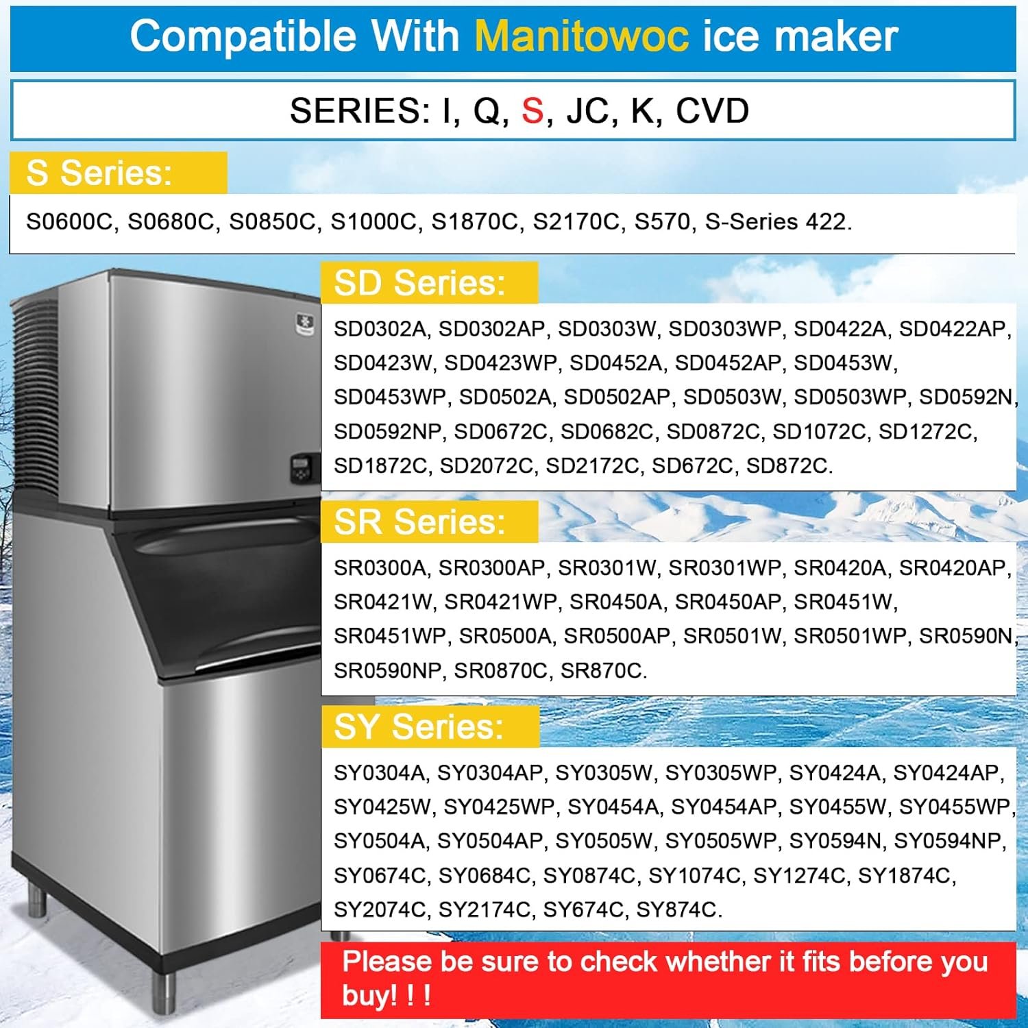 000009123 IH9123 33129026 Water Inlet Valve for Manitowoc ice Machines, 120V 60Hz 5W fits for I, IB, S, SD, JC, QR, SD and K Series ice Machines Parts