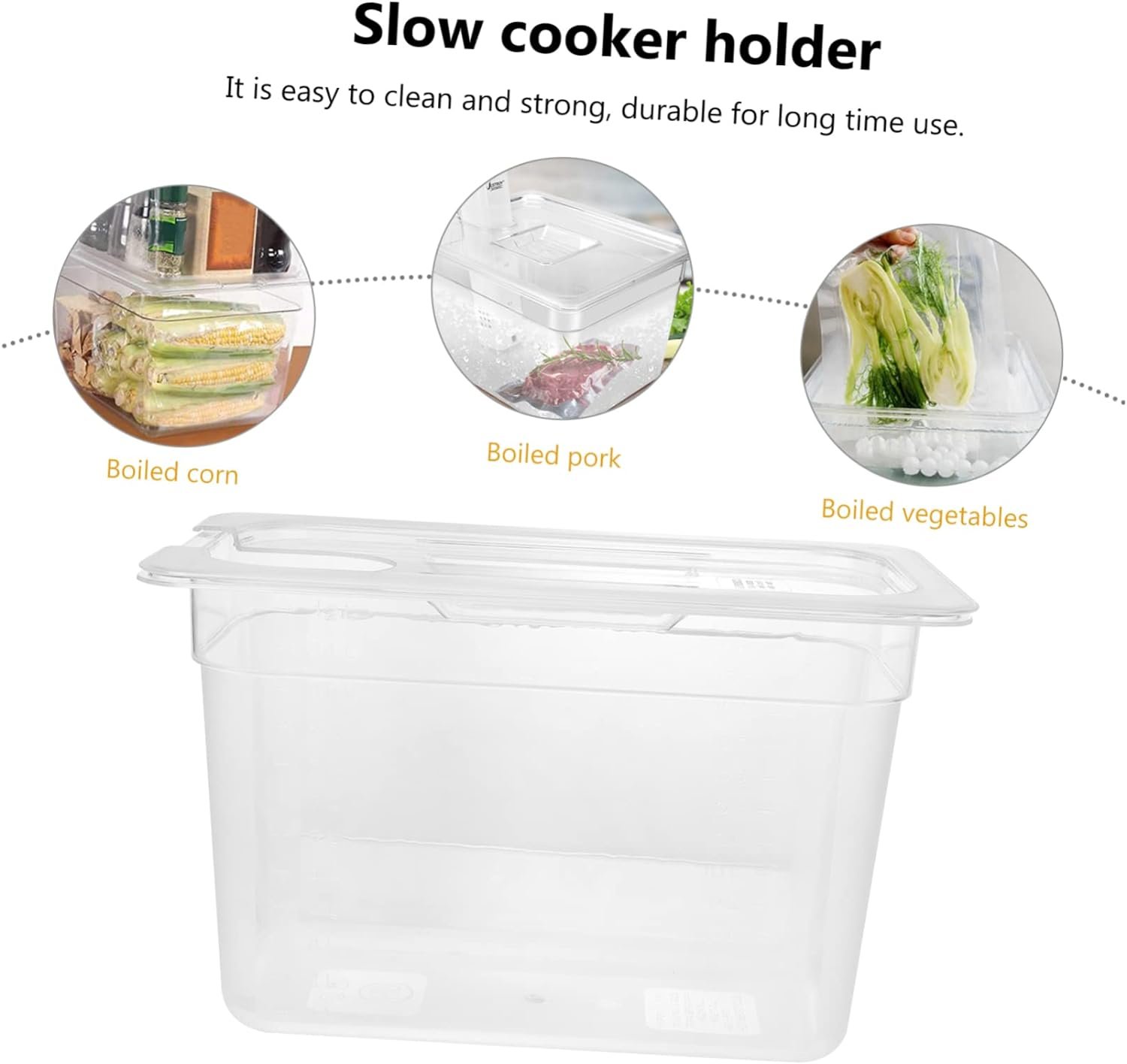 1 Pc Slow Cooker Container Vegetable Steamer Plastic to Go Containers Kitchen Storage Containers Sous Vide Accessories Simple Storage Bin Potato with Cover Food Grade Pc