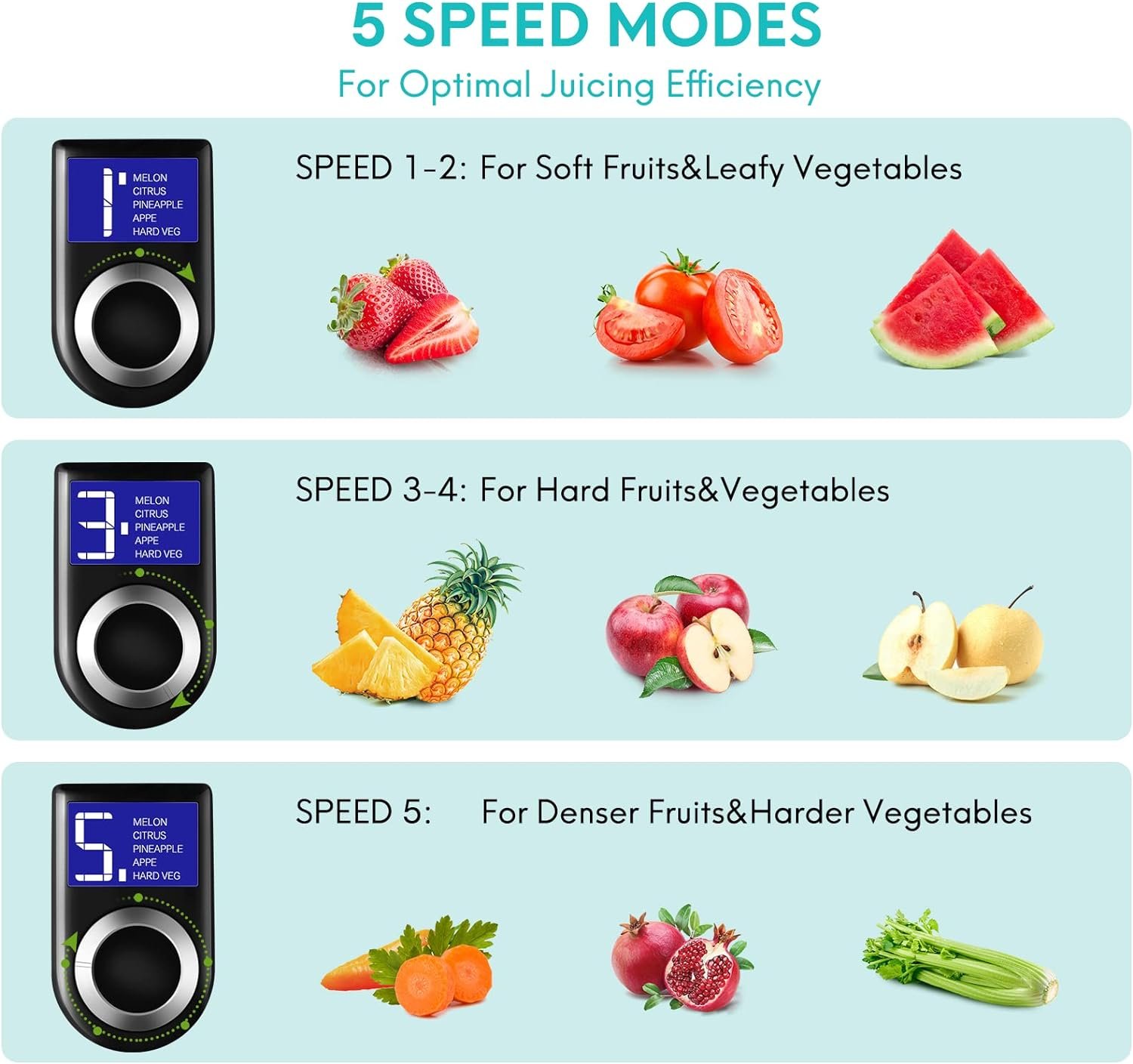 1000W 5-SPEED LCD Screen Centrifugal Juicer Machines Vegetable and Fruit, Healnitor Juice Extractor with Big Adjustable 3 Wide Chute, Easy Clean, BPA-Free, High Juice Yield, Silver 1000W 5-SPEED LCD Screen Centrifugal Juicer Machines Vegetable and Fruit, Healnitor Juice Extractor with Big Adjustable 3 Wide Chute, Easy Clean, BPA-Free, High Juice Yield, Silver