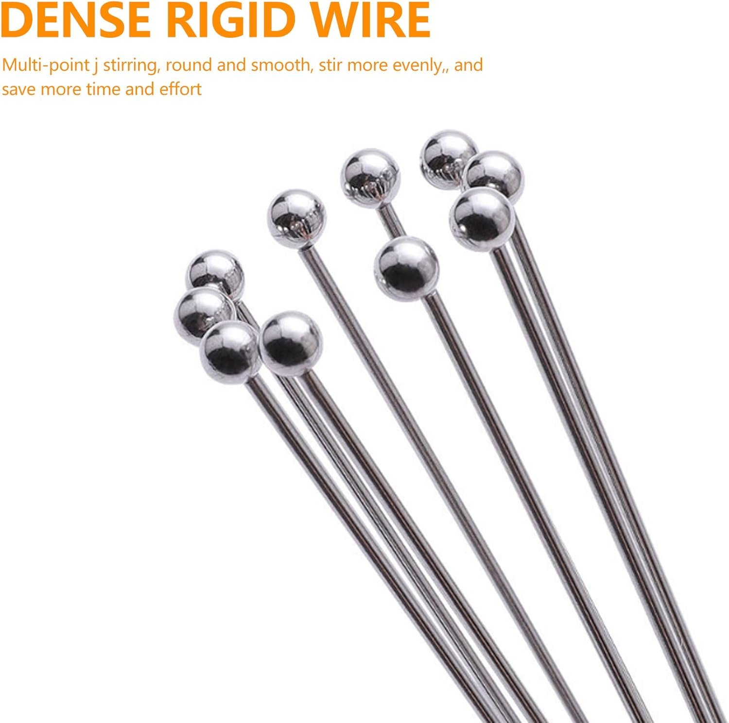 10.6 Inch Mini Whisk, Spherical Stainless Steel Egg Beater, Suitable for Mixing Ingredients, Sauces, Whiskey Small Whisk