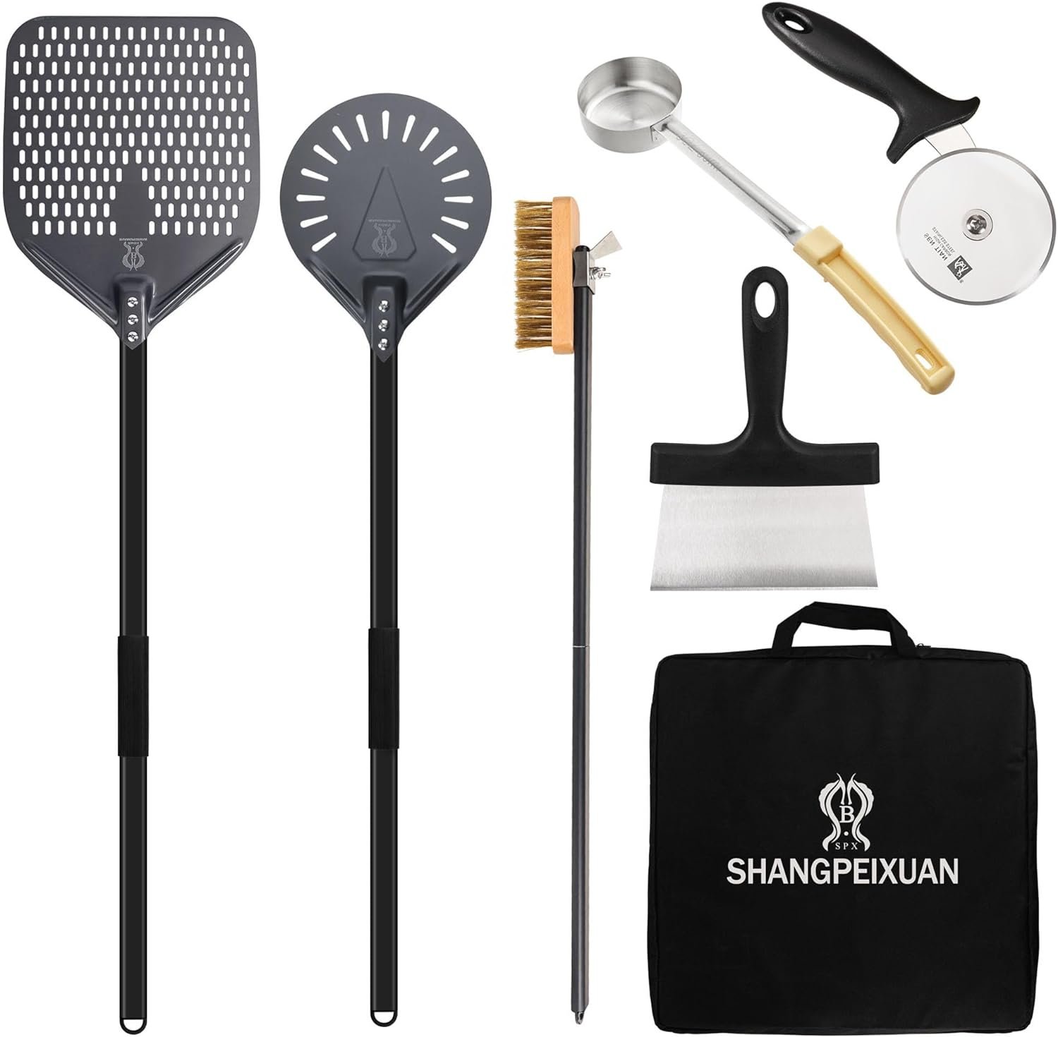 12-inch-hard-anodized-aluminum-pizza-spatulaset-of-6-commercial-pizza-oven-utensils-pizza-peel-for-indoor-outdoor-pizza- - Cooking Appliance World